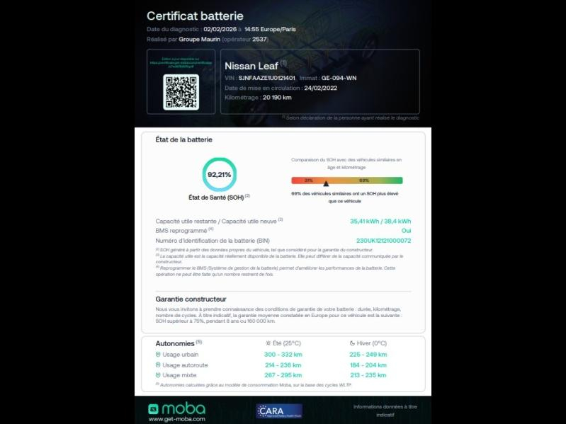 NISSAN Leaf d’occasion à vendre à MONTPELLIER chez MAS AUTO (Photo 16)